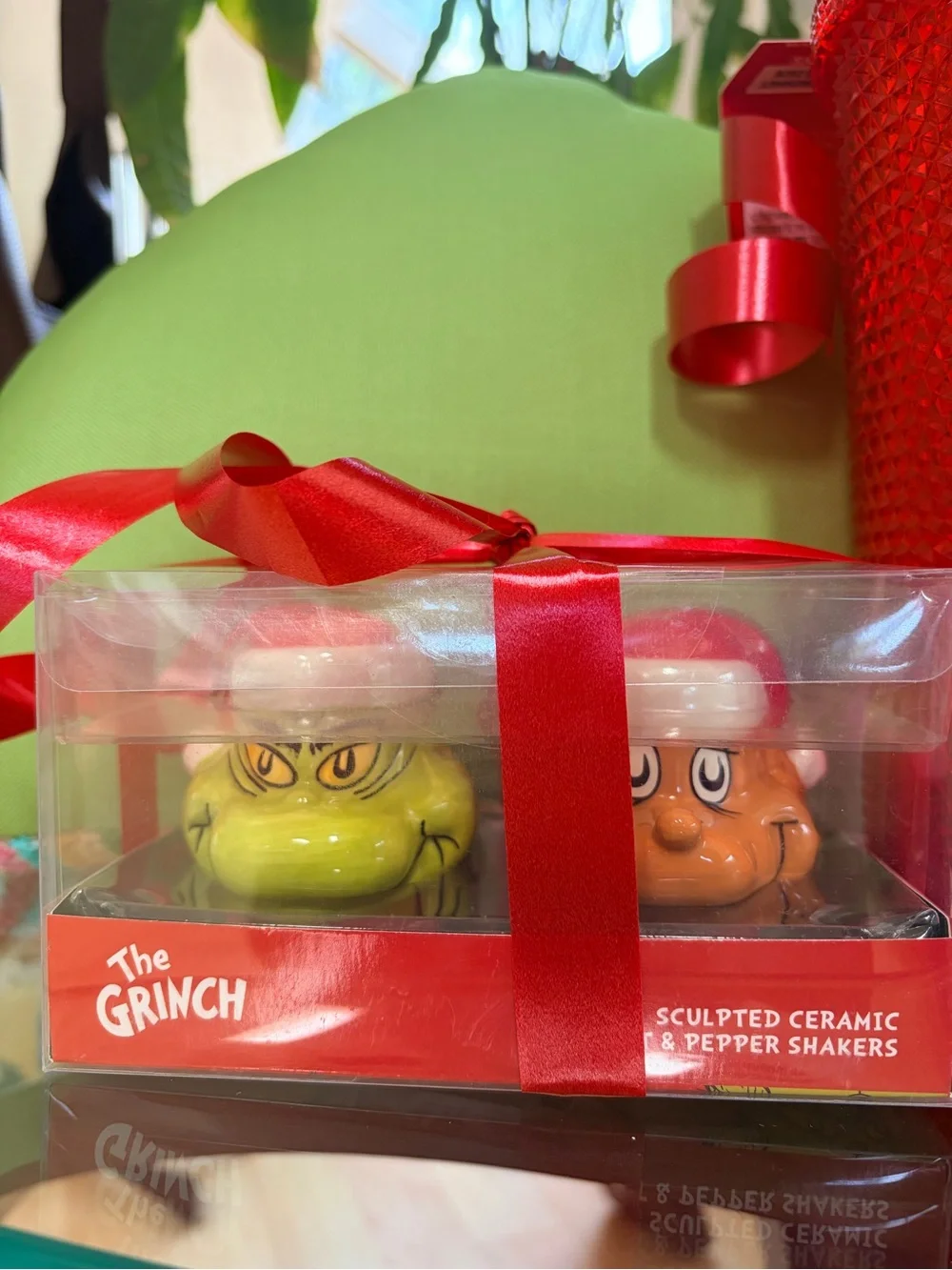 The Grinch Tumbler + Salt & Pepper Shakers Bundle